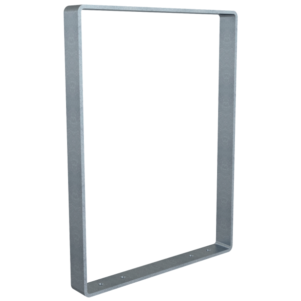 Leaning bracket made of flat steel | 70 x 70 mm | with chamfer to the inside | without cross bar | width: 600mm | hot-dip galvanized